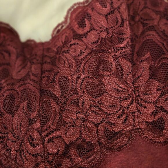 Eyeshadow Women’s Lace Cami Shelf Bra Juniors XL Y2k Camisole - Picture 2 of 7